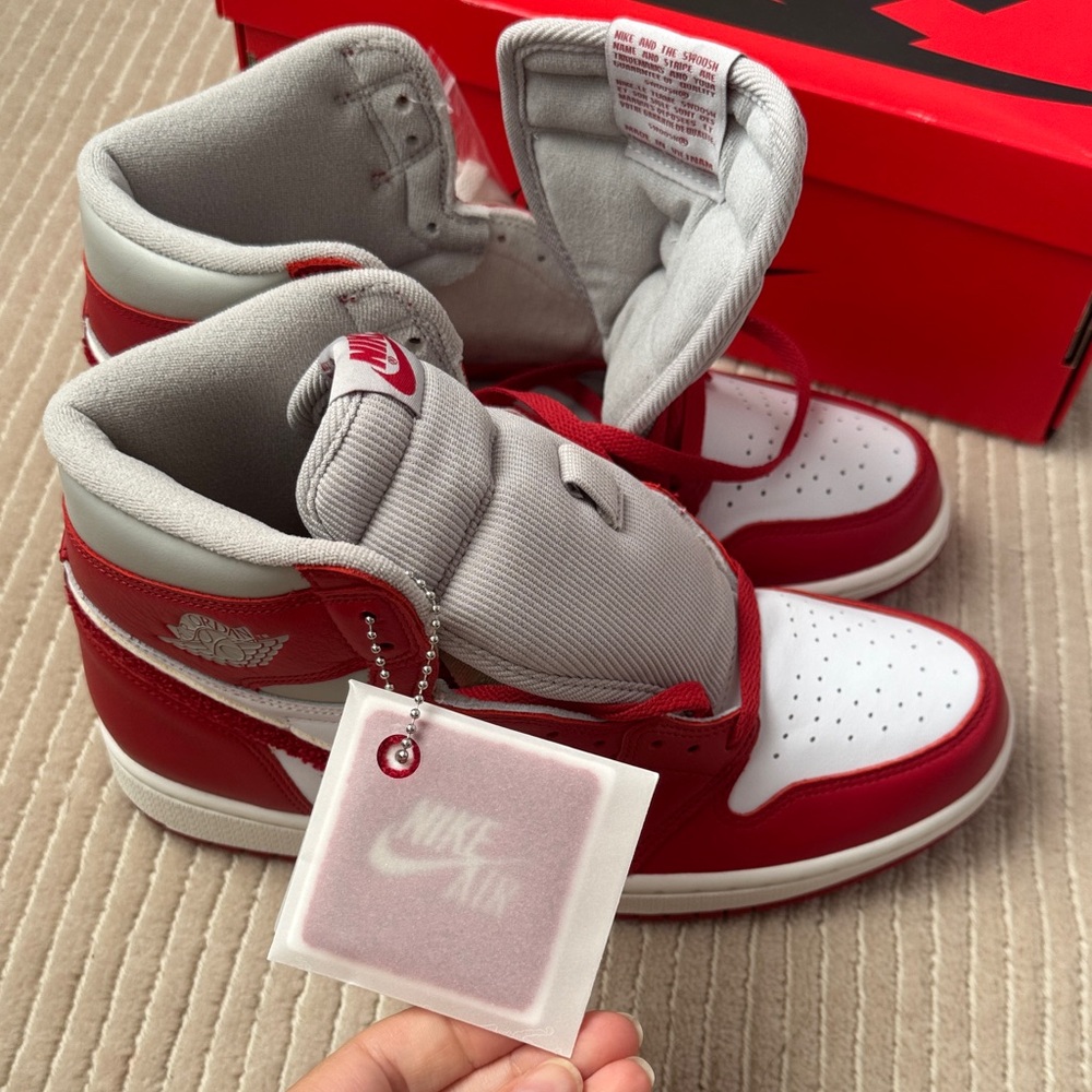 Nike Red and White Air Jordan - Picture 5 of 6